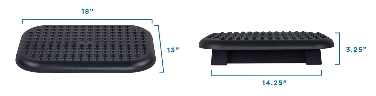 Mount-It! Under Desk Footrest Adjustable Foot Rest Under Desk with 3 Tilt Settings Up to 30°, Large Non Slip Ergonomic Office Foot Rest with Textured Massage Surface, Foot Stool for Home or Office