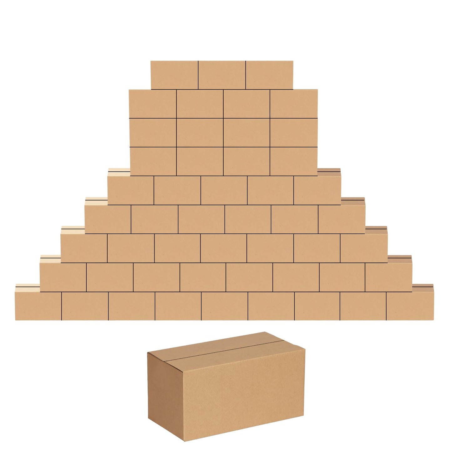 Edenseelake Pack of 50 Corrugated Cardboard Boxes for Mailing 8" x 4" x 4" Small Shipping Boxes for Packaging Mail Moving Brown
