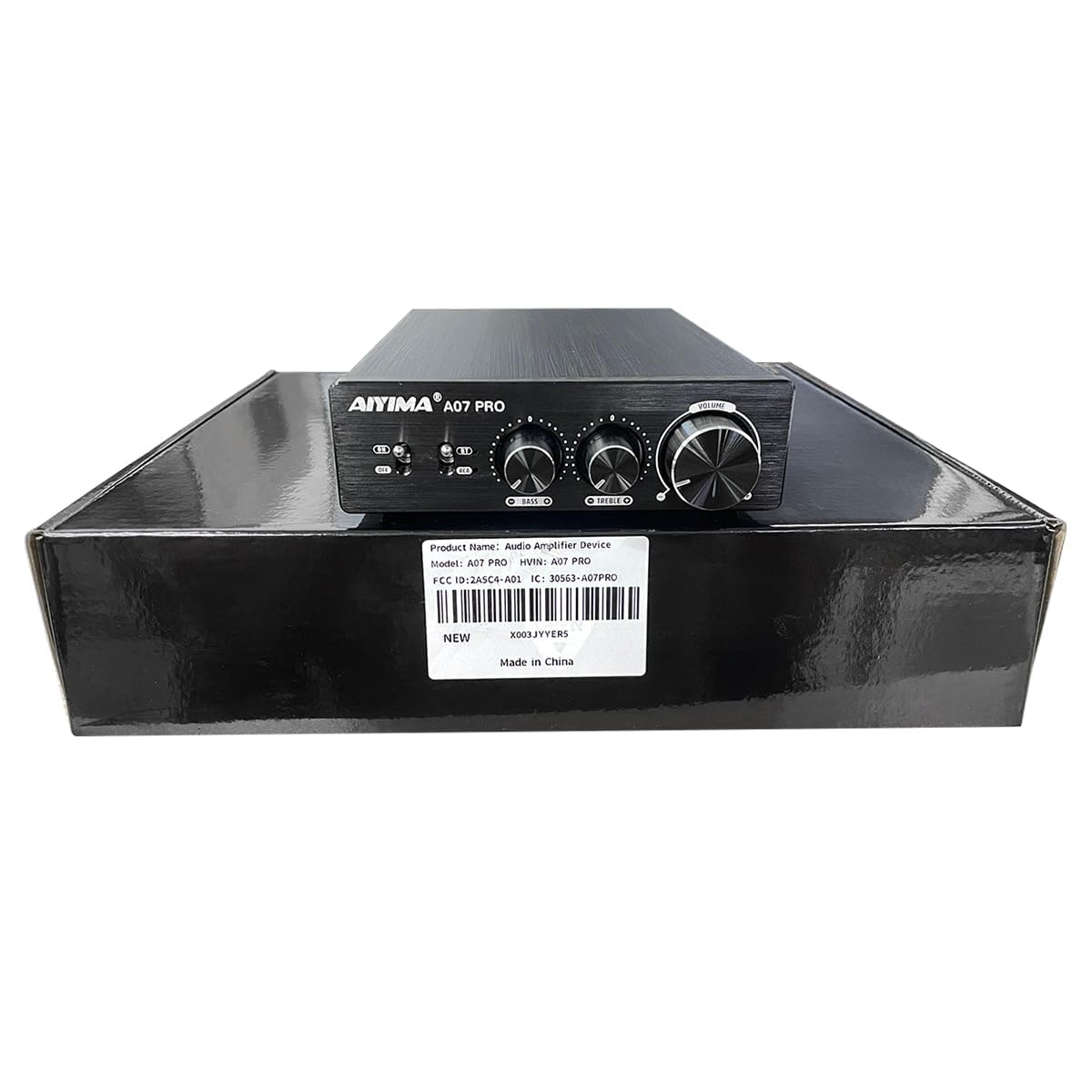 [Upgraded] AIYIMA A07 Pro TPA3255 Power Amplifier Bluetooth 5.2 300Wx2 HiFi Class D Stereo Digital Audio Amp 2.0 Sound Amplifier with Bass Treble Control& Line Output + Power Adapter