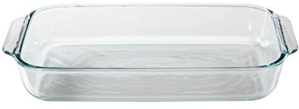 Pyrex Basics 3 Quart Glass Oblong Baking Dish, Clear 8.9 Inch X 13.2 Inch - 3 Qt