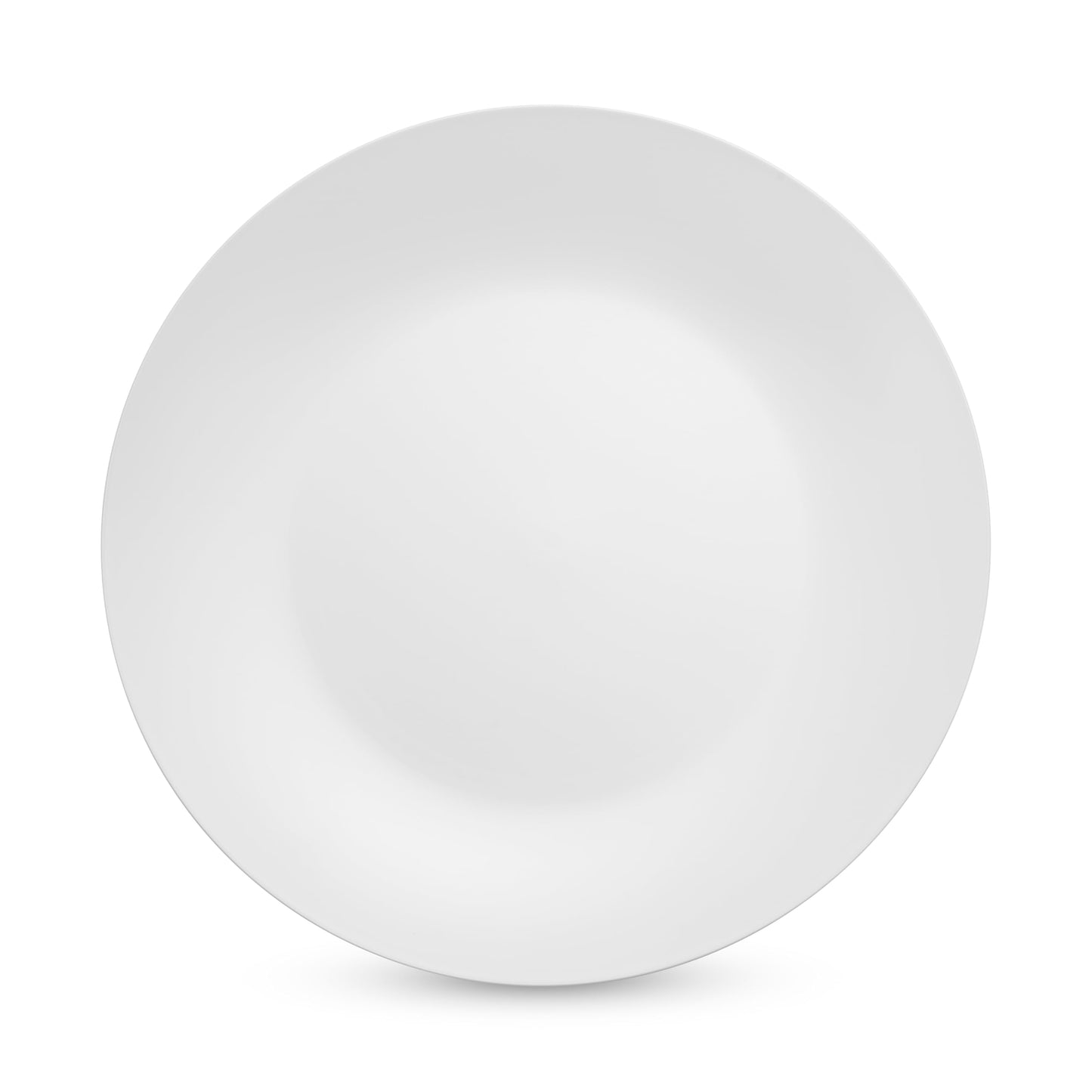 Munfix 100 White Plastic Plates Set, 50 Pcs 10.25 Inch Dinner and 50 Pcs 7.5 Inch Plastic Dessert Plates, Elegant Fancy Heavy Duty Disposable Plates for Party, Wedding, White