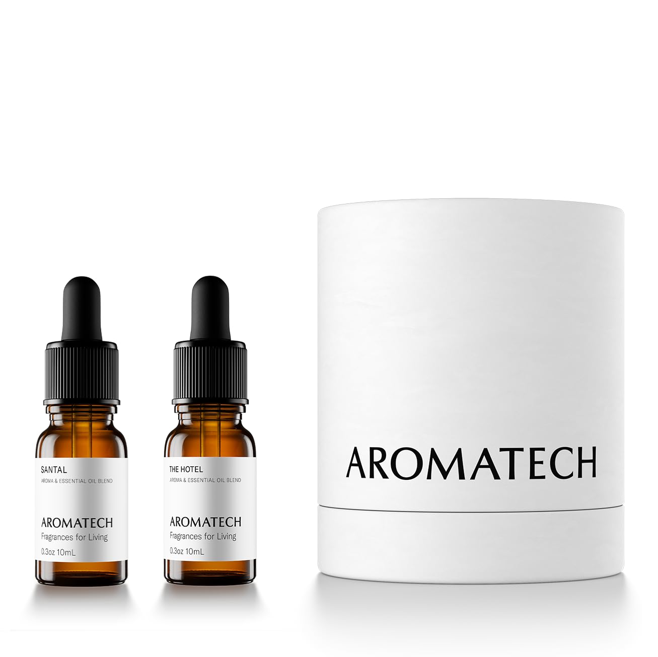 AromaTech Santal & The Hotel Gift Set | Premium Aroma Essential Oils Blend for Scent Diffusers, Cold-Air and UltraSonic Scent Machines, Set of Santal and The Hotel - 10 mL (Pack of 2)