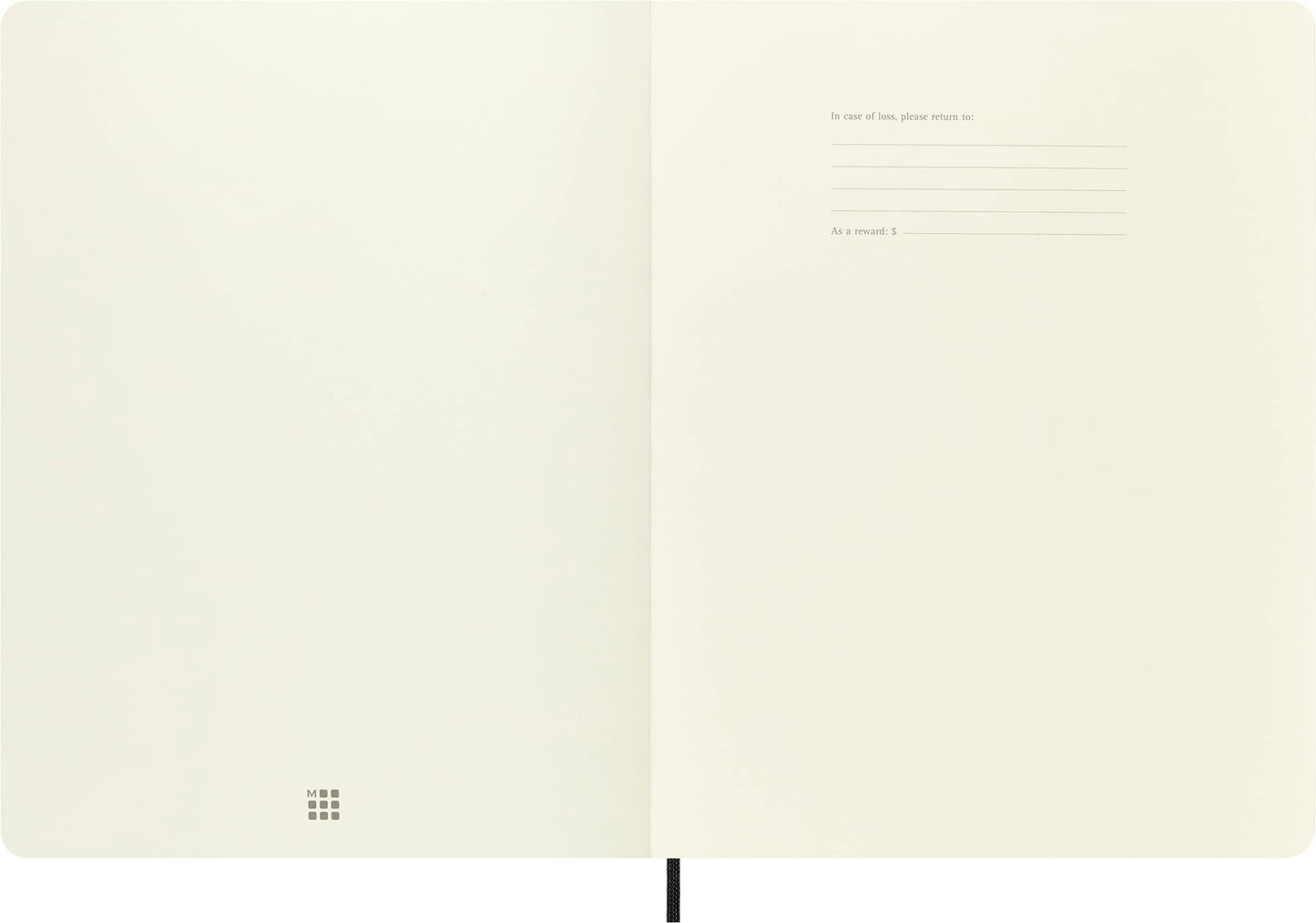 Moleskine Plain Notebook, XXL, Plain, Black, Soft Cover (8.5 x 11)