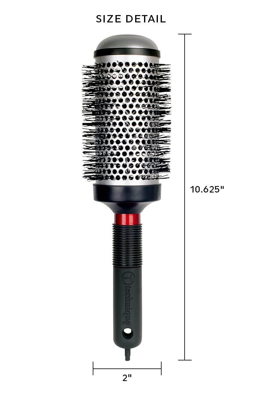 Cricket Technique Thermal Hair Brush #390 2” for Curling, and Styling – Heat-Retaining Barrel with Anti-Static Tourmaline Bristles, Round Thermal Brush, Ideal for All Hair Types