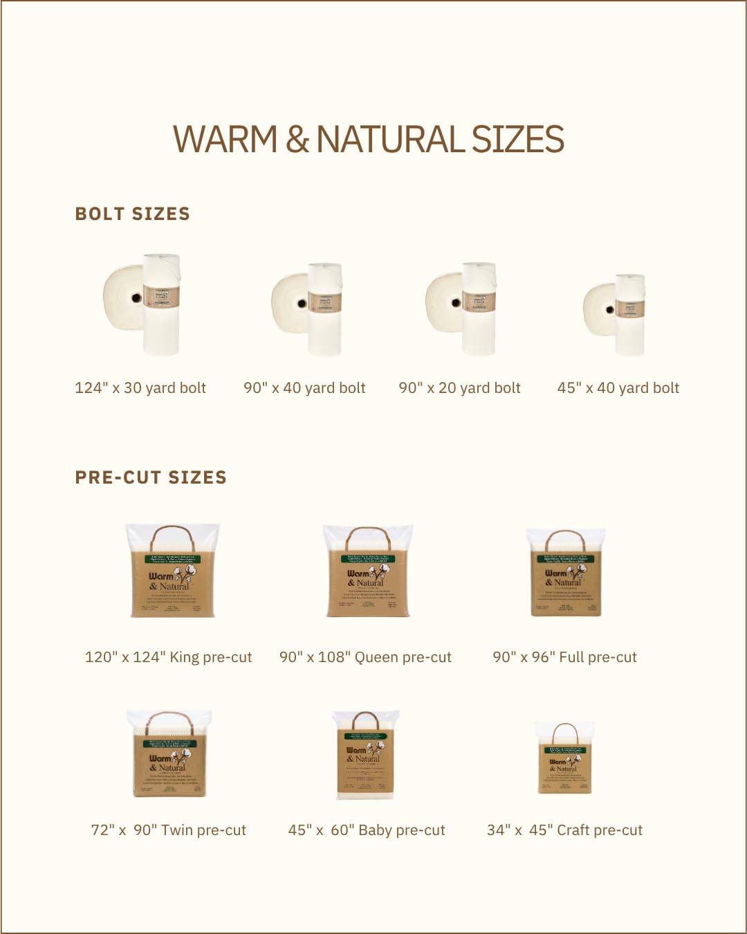 Warm Company Batting 90-Inch by 108-Inch Warm and Natural Cotton Batting, Queen