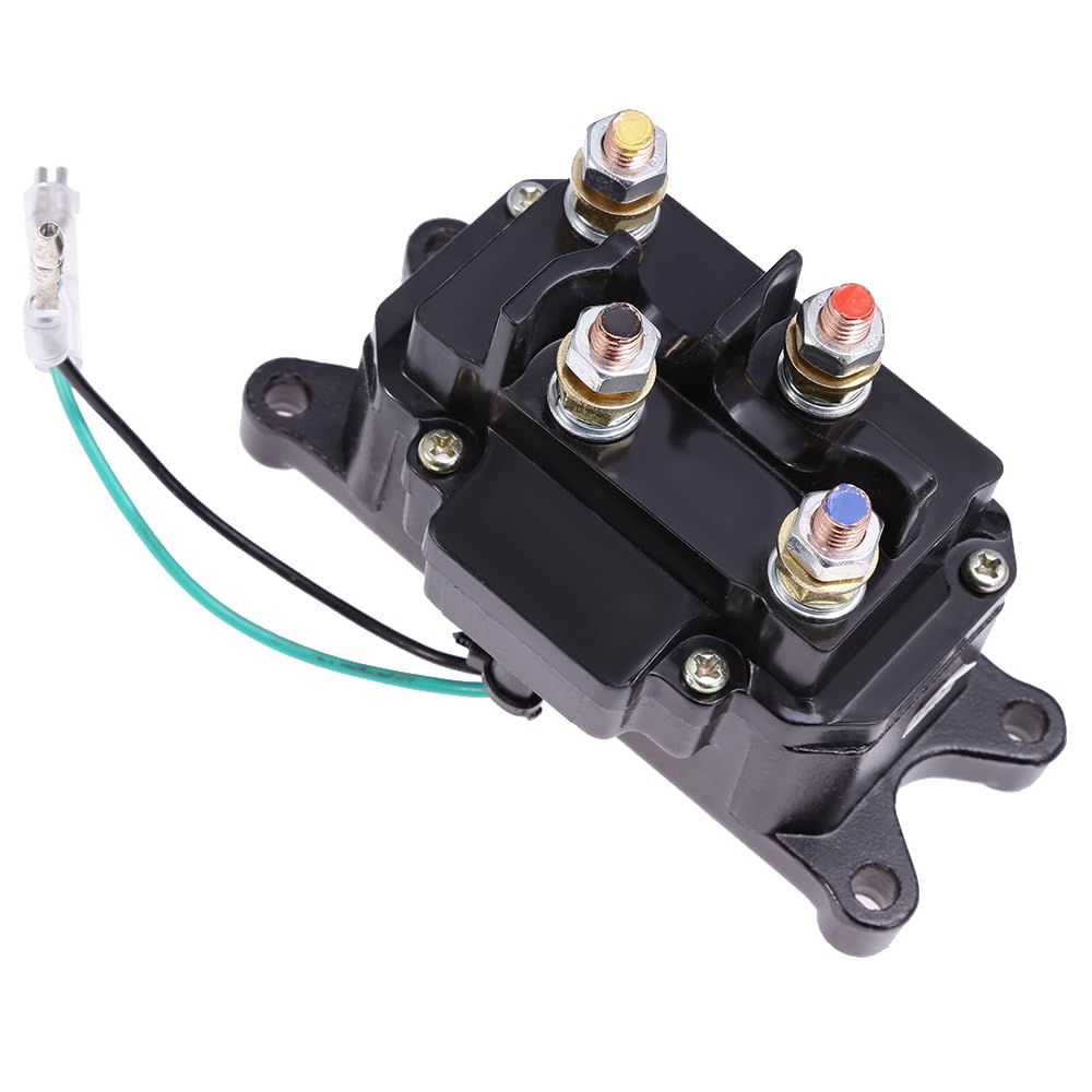 Anxingo 12V 250A ATV Winch Solenoid Relay Contactor for WARN A2000 A2500 U2500 RT15 RT25 RT30 XT15 XT25 XT30 RT40 XT40 for KFI ST17 S2000 A2500 A3000 U4500 SE25 SE35 SE45 63070 62135
