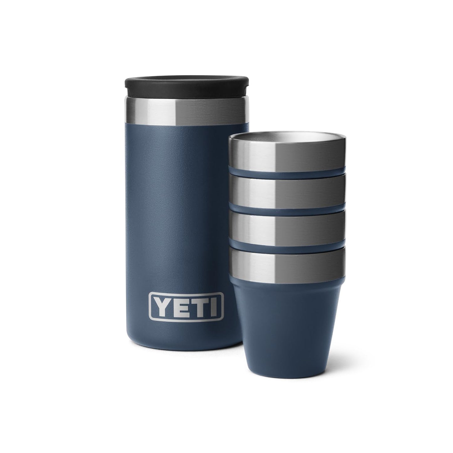 YETI Shot Glasses with Carrying Case, Set of 4, Navy