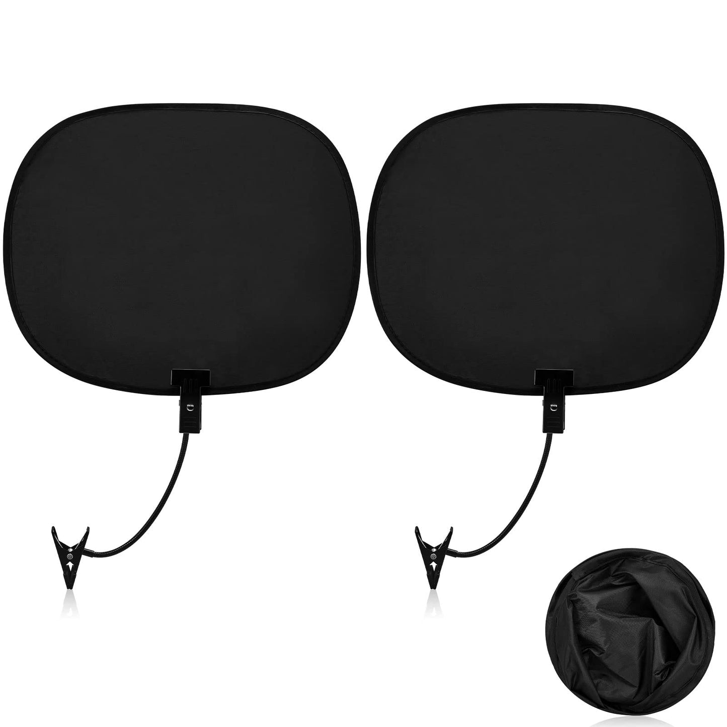 2 Pcs Laptop Sun Shade, Laptop Visor for Working Outside with Flexible and Adjustable Clips Stand Shade Cover for Notebook Portable Computers Beach Chairs, Pets and Strollers