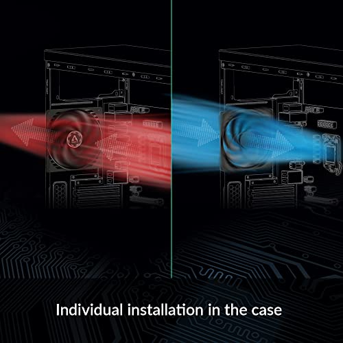 ARCTIC P12 Slim PWM PST (3 Pack) - PC Fan, 120mm Fan, PC Case Fan with PWM Sharing Technology (PST), Pressure-optimised, Quiet Motor, Computer, Extra Slim, 300-2100 RPM - Black