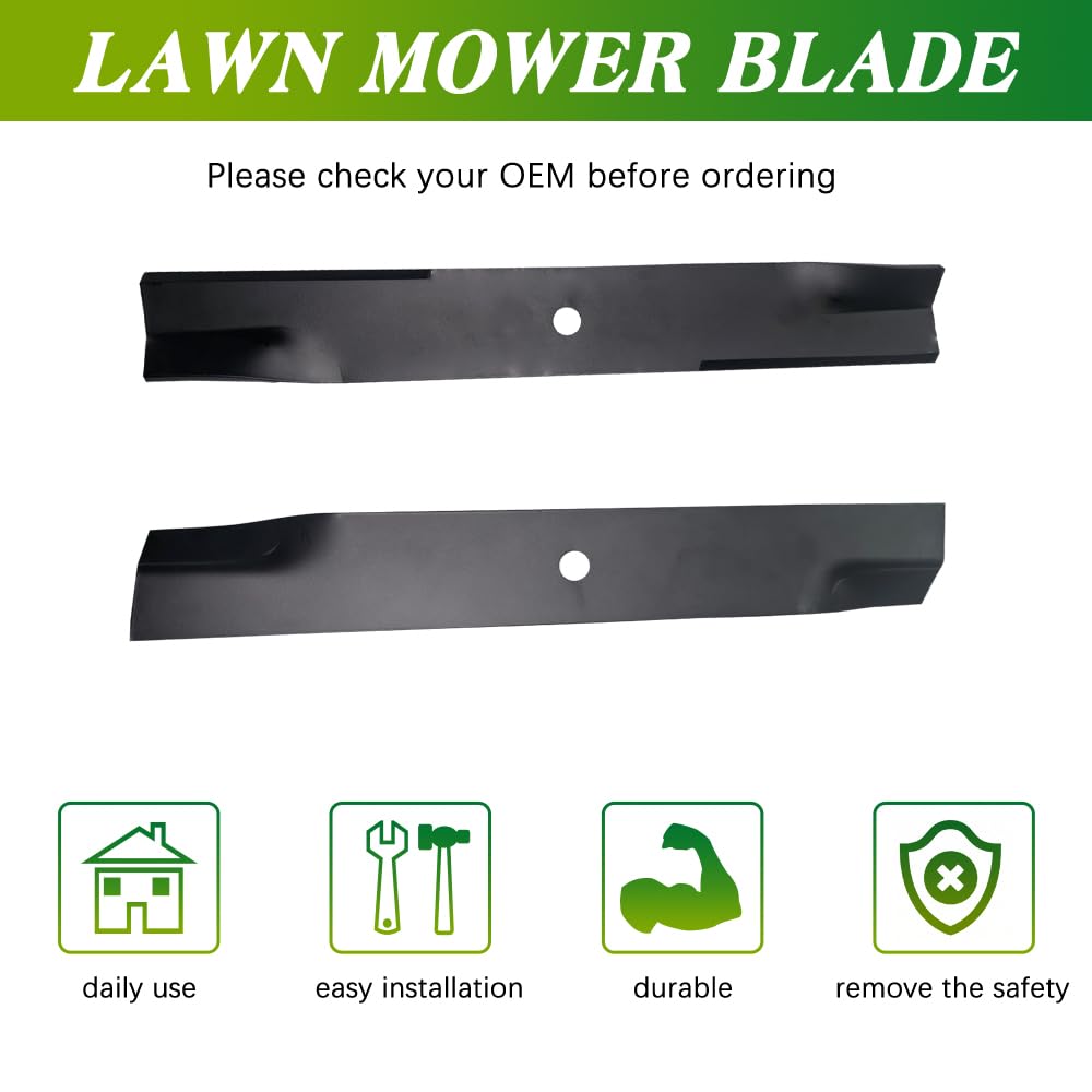 783753 Blades Fit for 52 inch Lawn Mower Hustler Fasttrack, Z, Mini Z, Super Mini Z, Super Z and Raptor with 52'' Deck Replace OE 795526, 603995, 783753, 787721, 30227-52X 3PCS