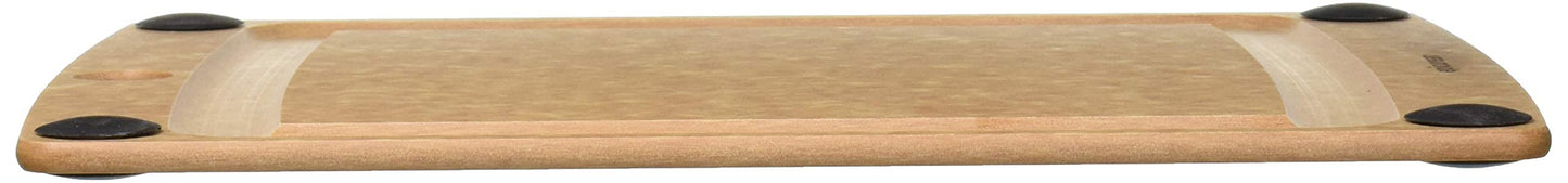 Epicurean All-in-One Cutting Board with Non-Slip Feet and Juice Groove, 11.5" × 9", Natural/Black