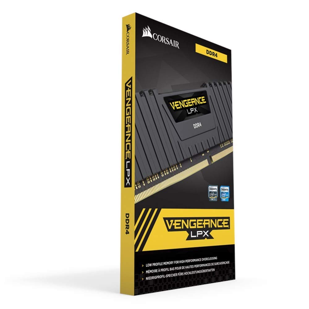 Corsair Vengeance LPX 16GB (2 X 8GB) DDR4 3600 MHz (PC4-28800) C18 1.35V Desktop Memory - Black (CMK16GX4M2D3600C18)