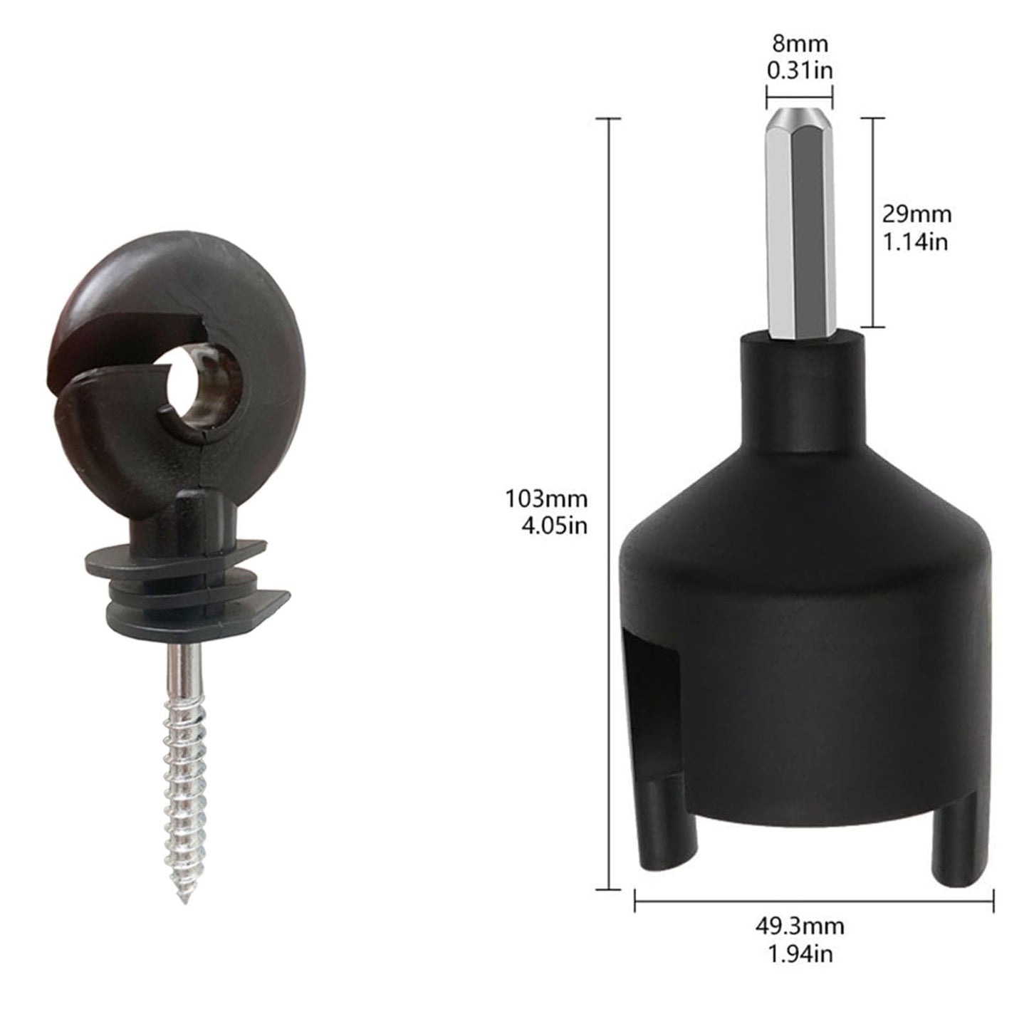 656 Feet Electric Fence Wire with 50 Pcs Electric Fence Insulator, Portable Electric Fencing Polywire Rope Line, 9 Steel Strands with 1 Pcs Insulator Socket Tool