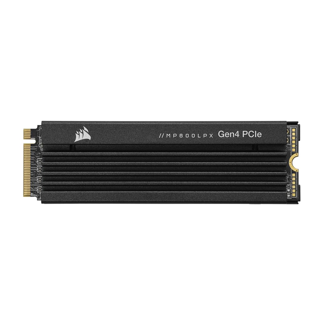 Corsair MP600 PRO LPX 1TB M.2 NVMe PCIe x4 Gen4 SSD - Optimized for PS5 (Up to 7,100MB/sec Sequential Read & 5,800MB/sec Sequential Write Speeds, High-Speed Interface, Compact Form Factor) Black