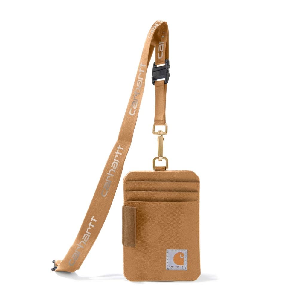 Carhartt Men's B0000247 Nylon Duck ID Holder and Lanyard, Nylon Duck (Carhartt Brown), One Size