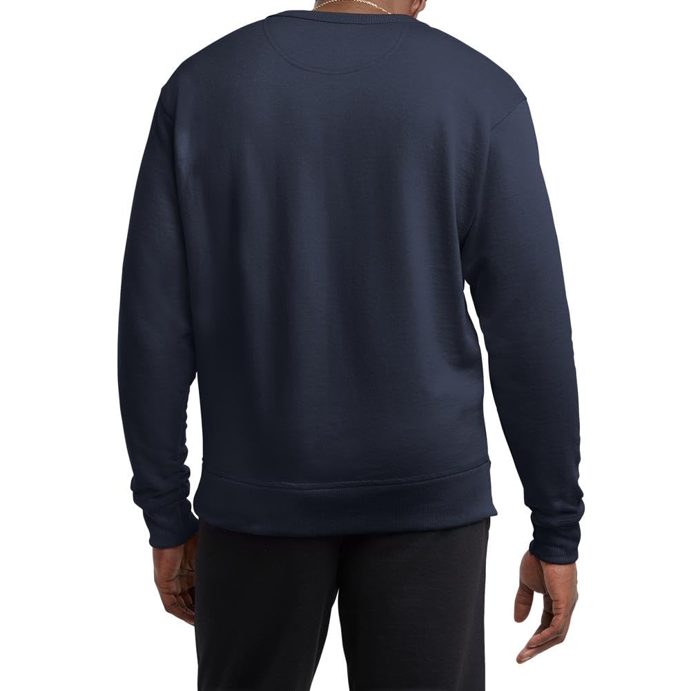 Champion Men's Fleece Crew Sweater, Navy, XL