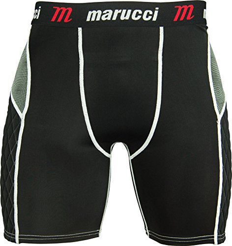 Marucci Adult Elite Padded Slider Shorts, Large, Black