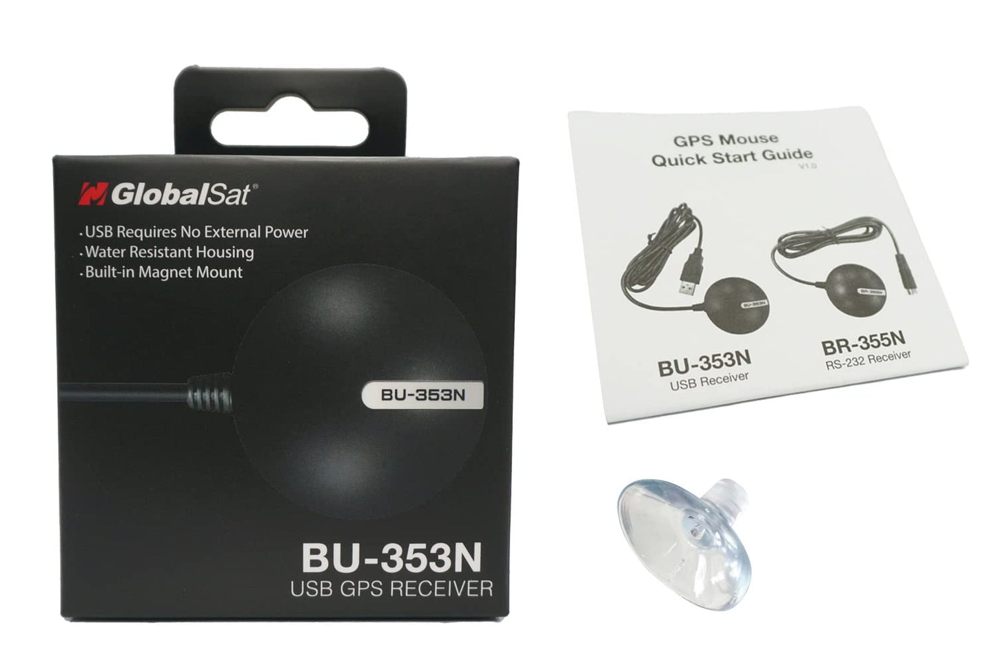 GlobalSat BU-353N USB GPS Receiver, Black