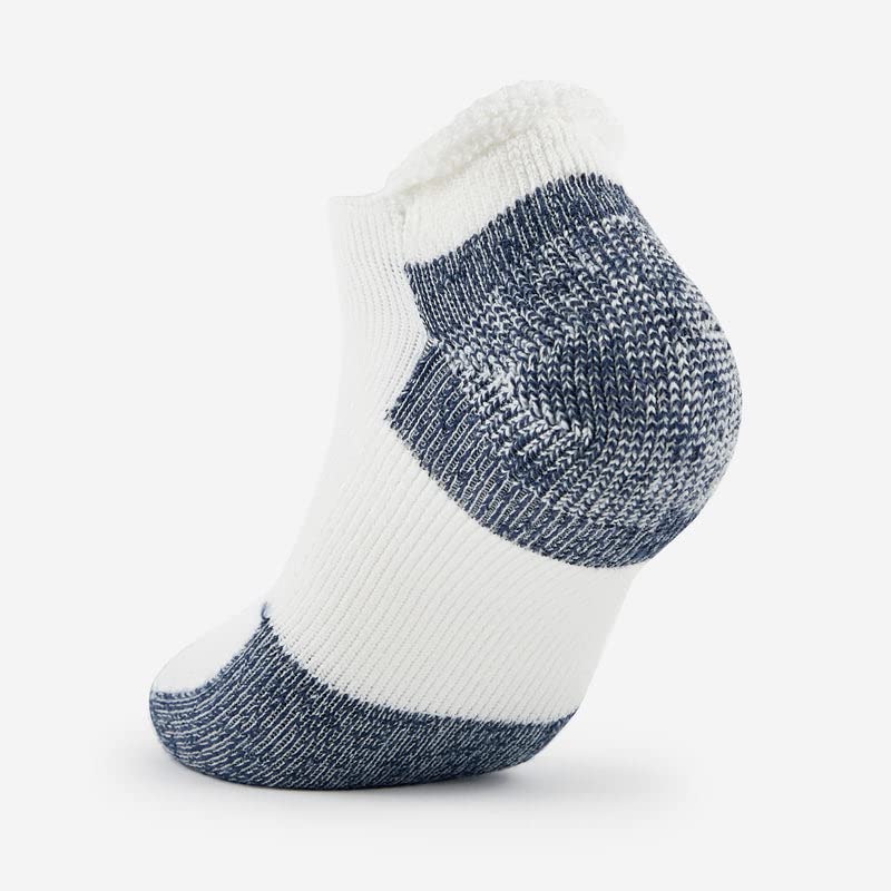 Thorlos Unisex J Running Thick Padded Rolltop Sock, White (3 Pack), Large