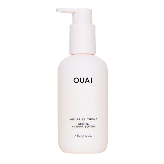 OUAI Anti Frizz Cream - Moisturizing Hair Cream with Frizz Control & Heat Protection - Provides Lasting Hydration with Jackfruit & Beetroot Extract - Paraben, Phthalate & Sulfate Free (6 oz)