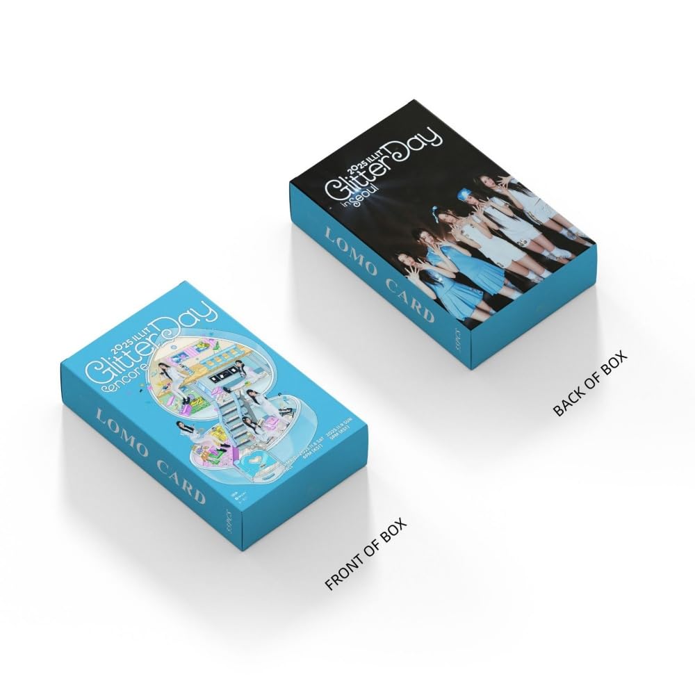 sunlelekz ILLIT 2025 Glitter Day in Seoul Laser Lomo Cards - 55PCS Photocards Set for ILLIT Fandom