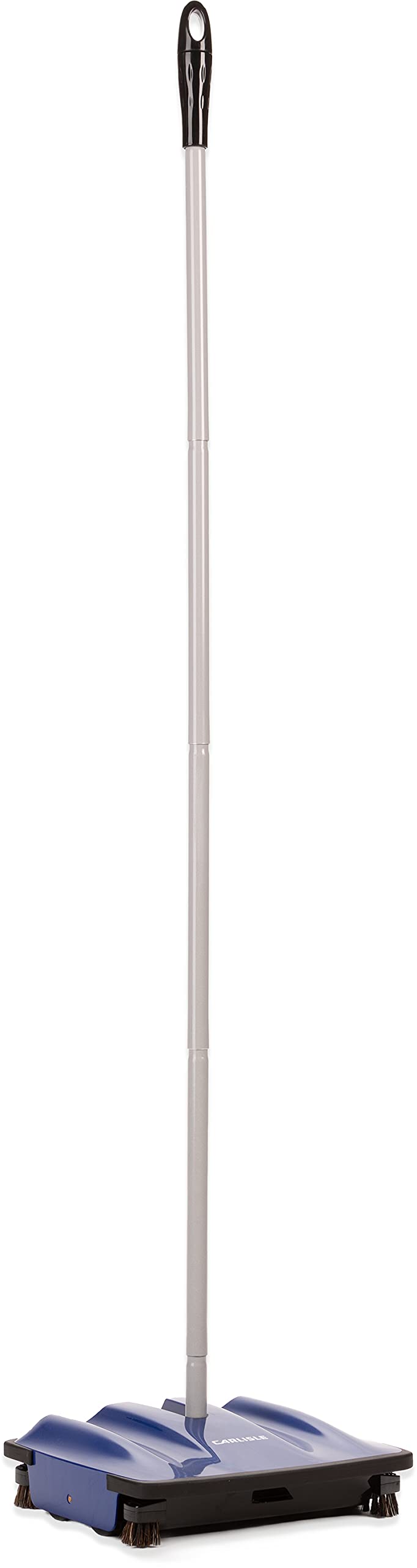 Carlisle FoodService Products Duo-Sweep Plastic Floor Sweeper, Surface Sweeper for Cleaning, 9.5 Inches, Blue