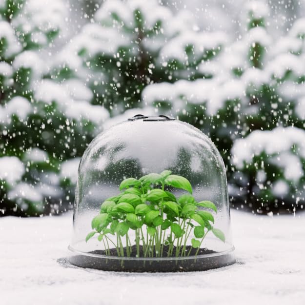 (10 Pack) The Good Growers Extra Large Plant Covers (10" x 8") with Vents - Reusable Plastic Cloche Domes for All-Weather & Frost Protection, Mini Greenhouse Effect & Pest Control