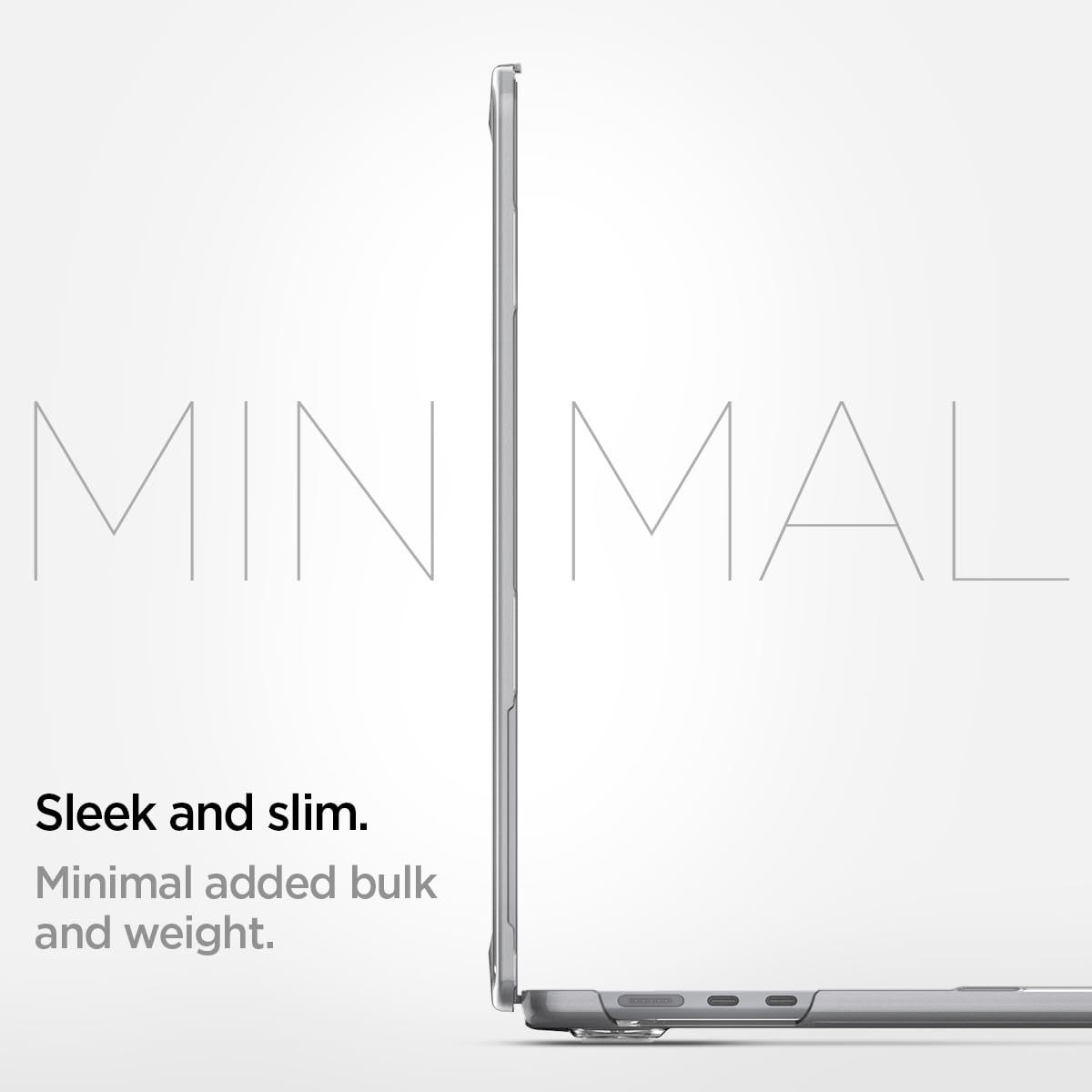 Spigen for MacBook Air 15 inch Case M5 (2026), MacBook Air 15 inch M4/M3/M2 (2025-2022), Thin Fit Transparent Protective Hard Shell Case Cover, A3241 A3114 A2941, Crystal Clear