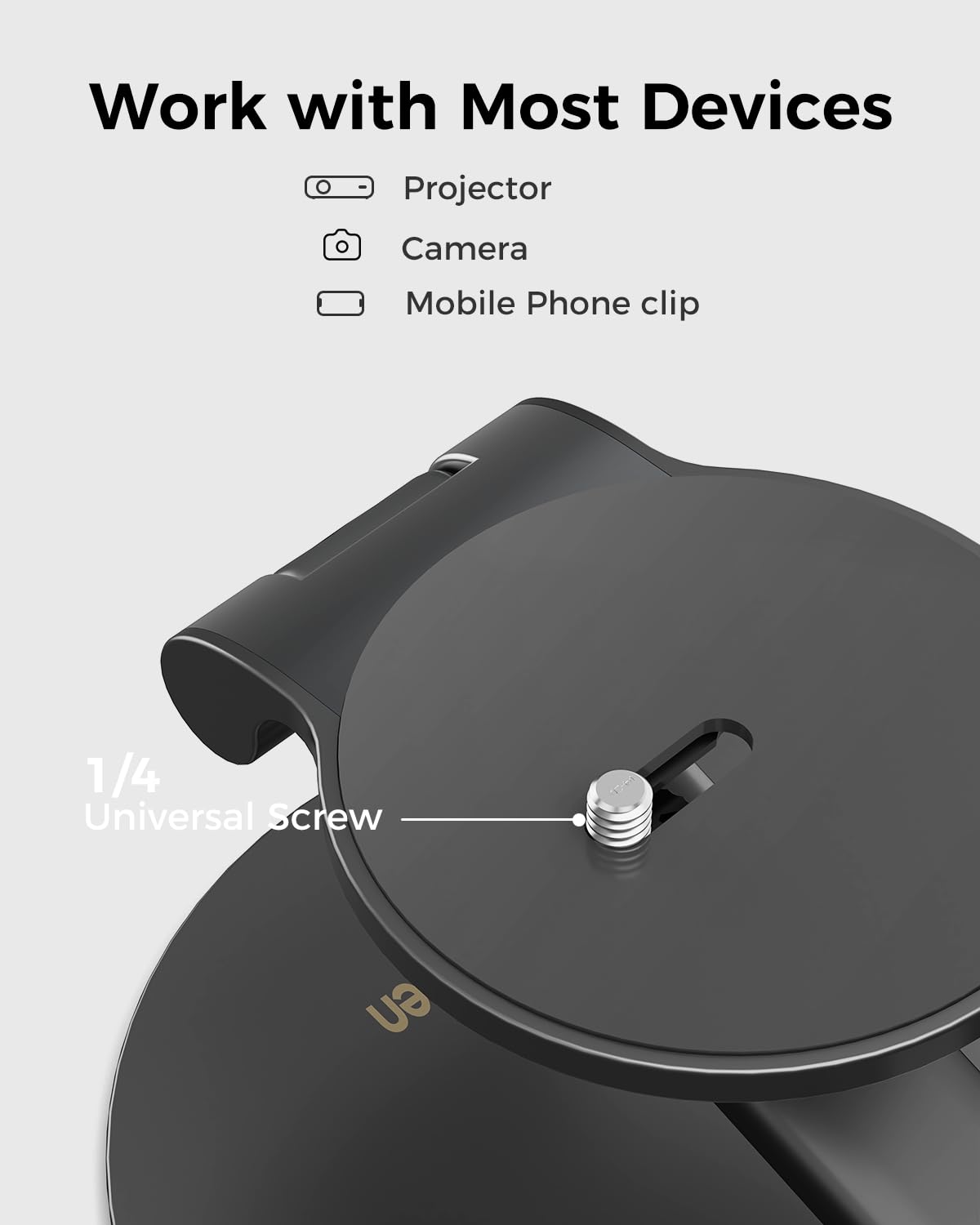 Aurzen Projector Foldable Stand, Ultra-Compact Mount Stand with Easy Setup and 180-Degree Rotation, Compatible with Aurzen, GKLPO, Happrun, YOTON Projector