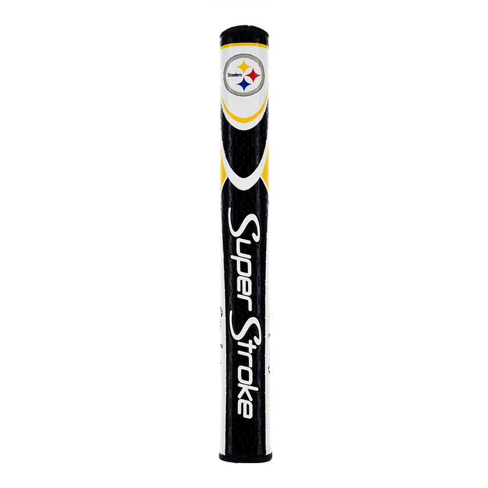 SuperStroke NFL Golf Putter Grip, Pittsburgh Steelers (Mid Slim™ 2.0) | Cross-Traction Surface Texture and Oversized Profile | Even Grip Pressure for a More Consistent Stroke | Non-Slip Grip
