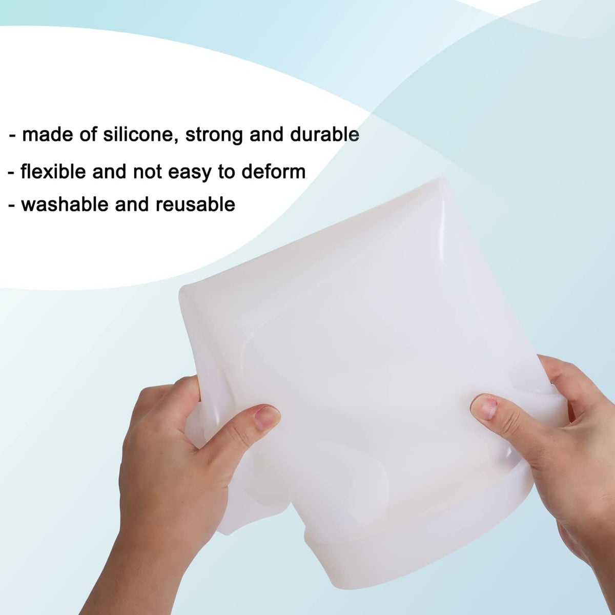 24 Inch Large Resin Table Molds, Reusable Thickened Round Silicone Resin Tray Molds, Epoxy Resin Topdesk Molds for Charcuterie Board, River Table, DIY Art Home Decoration (24in)