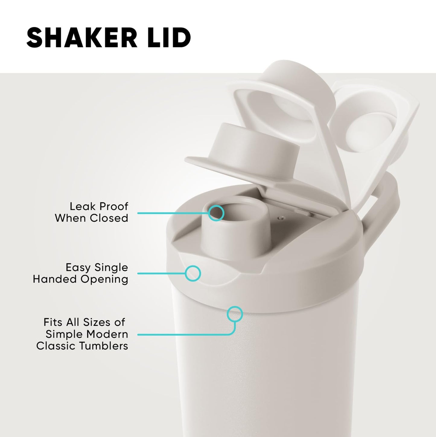 Simple Modern Stainless Steel Shaker Bottle with Ball 24oz | Metal Insulated Cup for Protein Mixes, Shakes and Pre Workout | Rally Collection | Cream Leopard