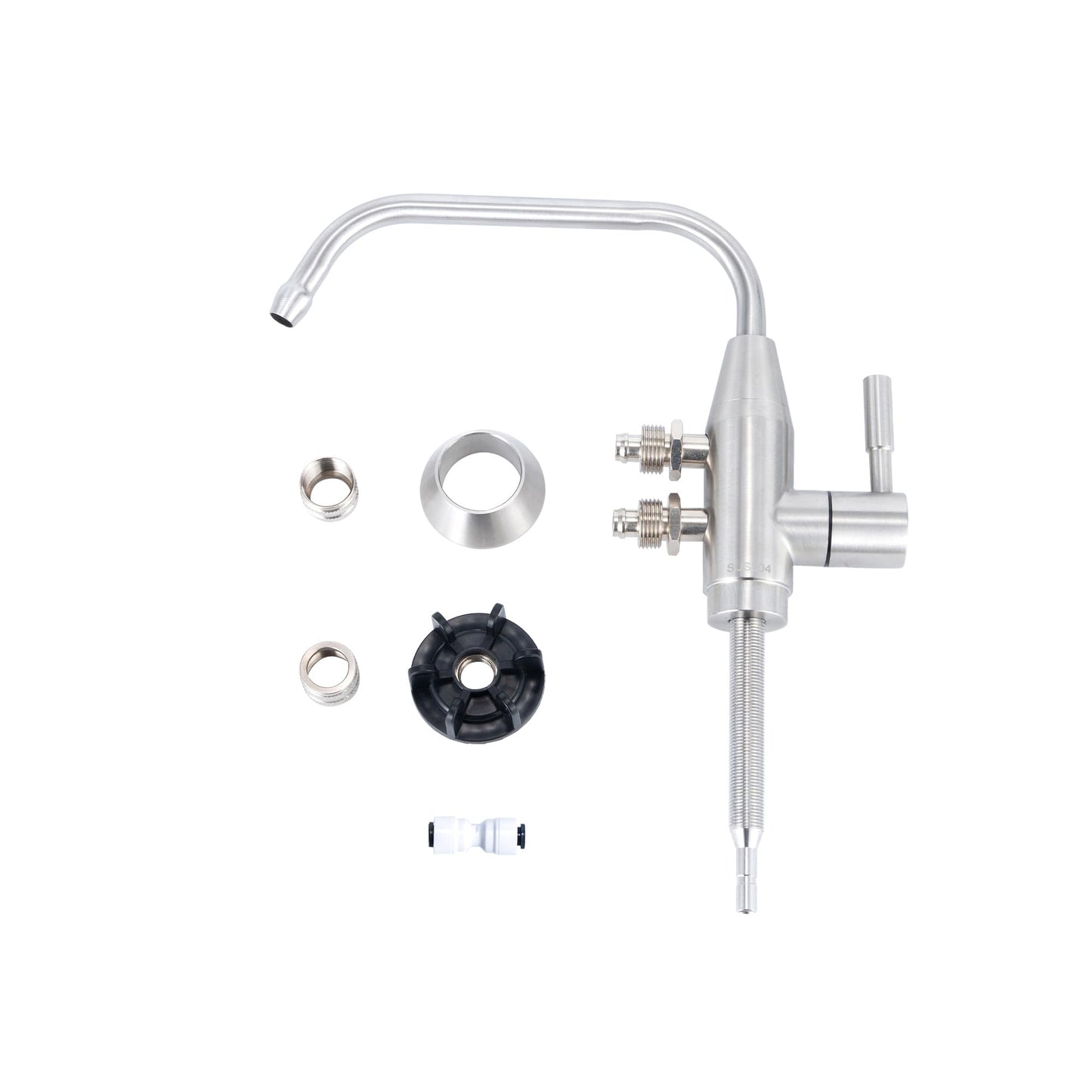 Alkaline Water Faucet, 1/2" Two spout ionizer Faucet Stainless Steel for Alkaline Water Ionizer Filtration System