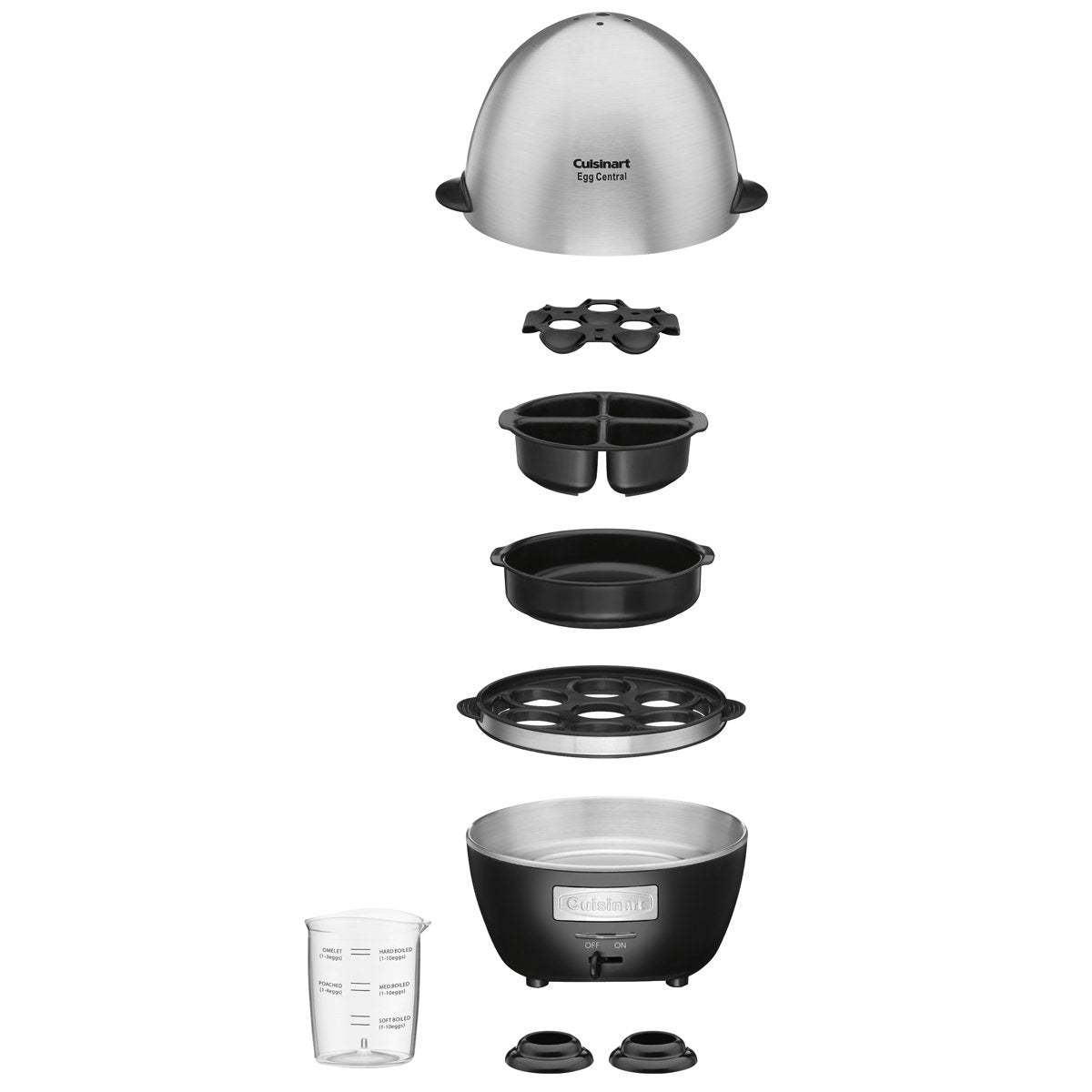 Cuisinart Egg Cooker for Omelets, Poached and Soft, Medium or Hard Cooked Eggs, 10 Eggs Capacity (CEC-10C)