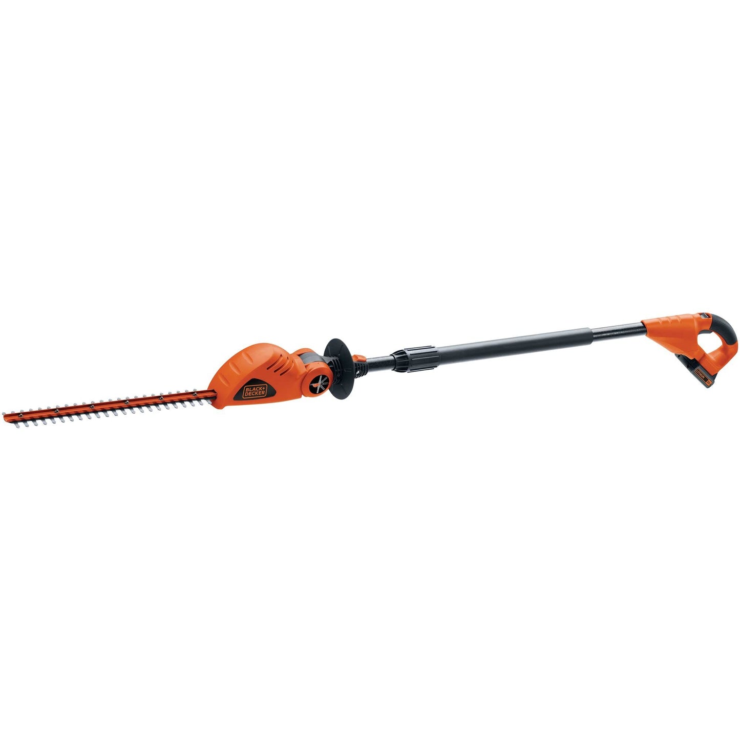 BLACK+DECKER 20V MAX* Cordless Pole Hedge Trimmer 18in, Dual Action Blades, Cut up to 11 ft High (LPHT120-CA)