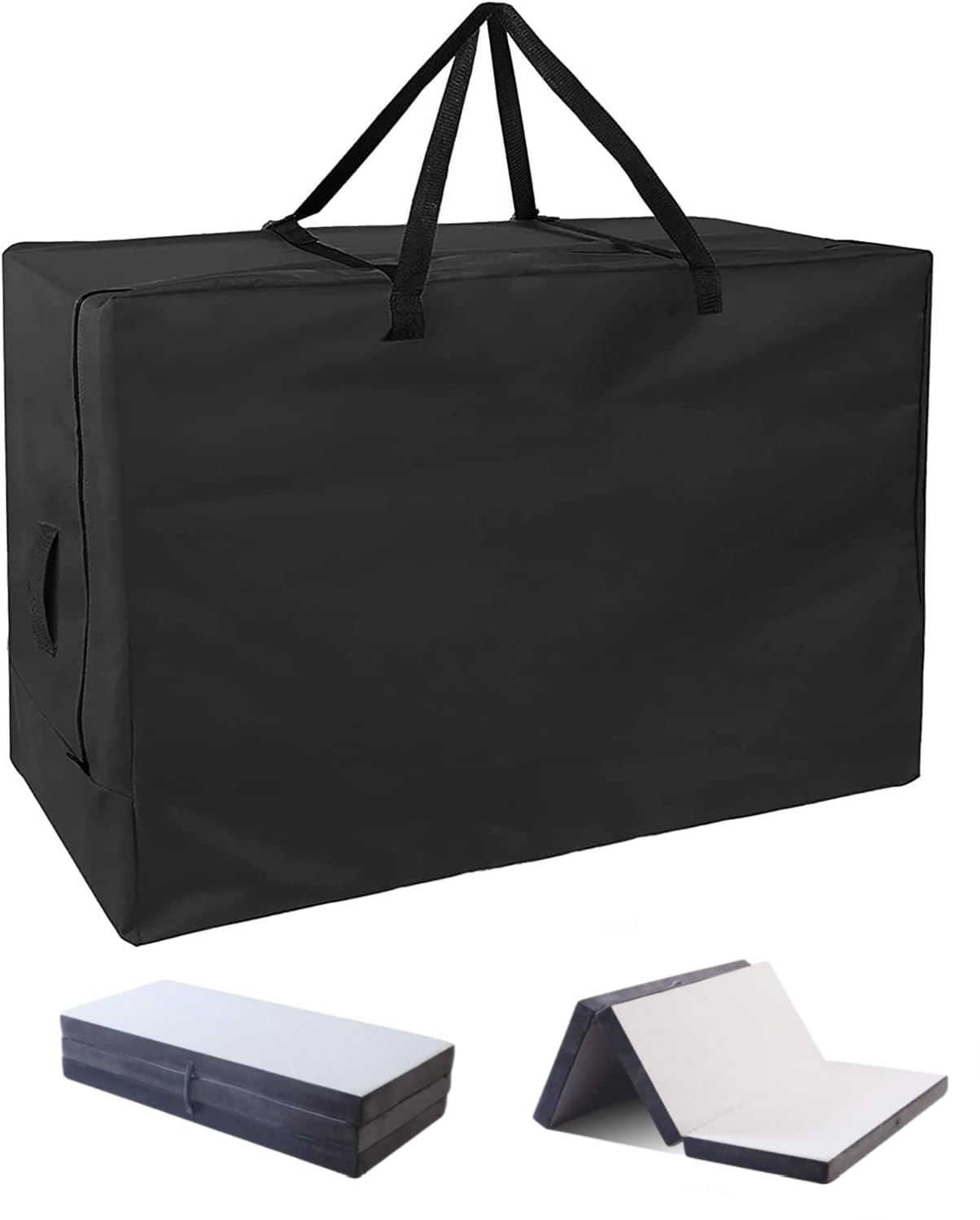 Joymo Folding Mattress Storage Bag for 6" Twin & Twin XL, Waterproof Foldable Mattress Cover for Memory Foam Guest Bed, Dustproof Heavy Duty Tri-Fold Floor Mattress Carrying Case (28"x40"x18")