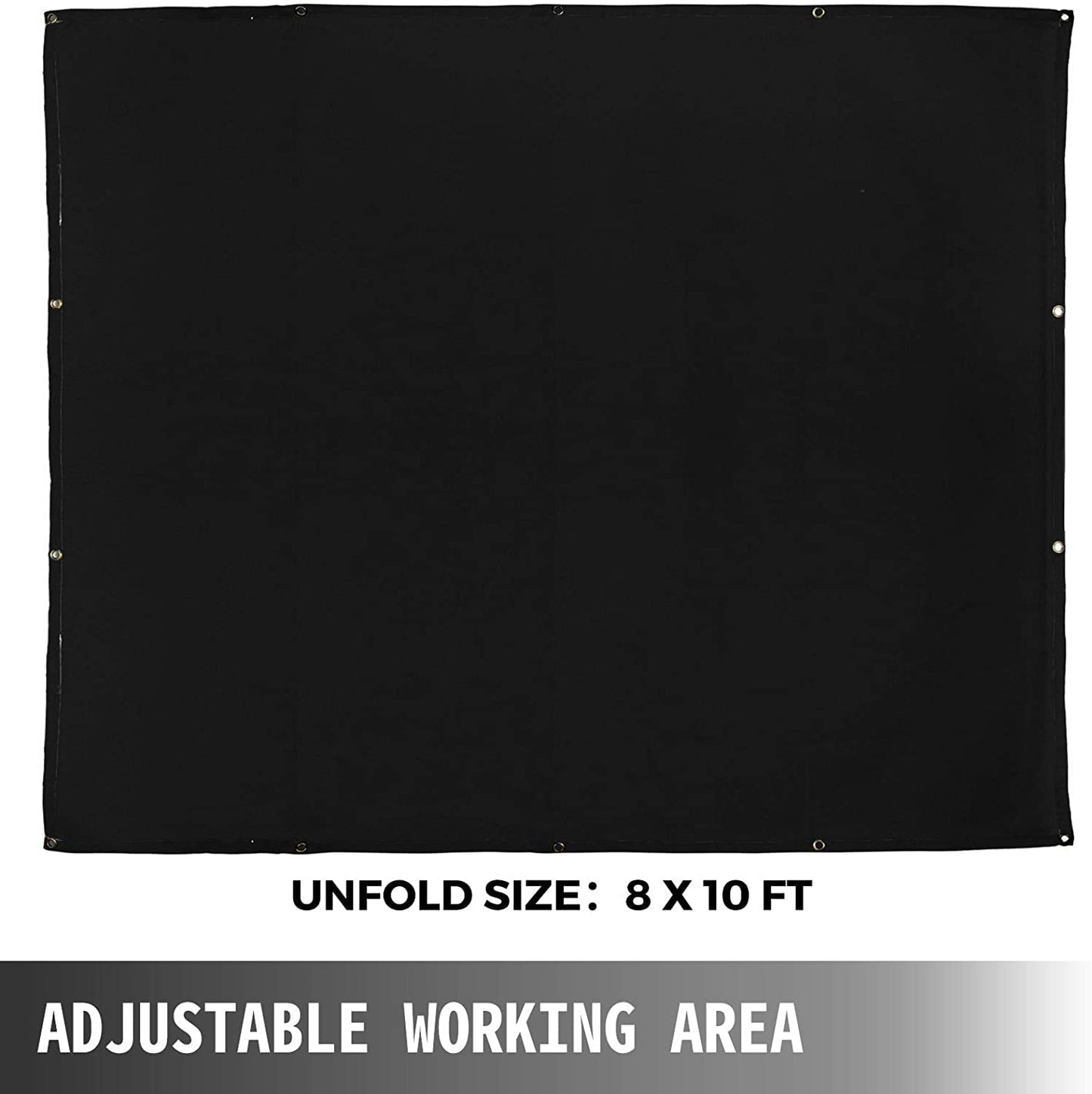 VEVOR 8 x 10 Ft Welding Blanket Black Fiberglass Blanket Portable Fiberglass Fire Retardant Blanket Welding Mat Welding Fireproof Thermal Resistant Insulation with Carry Bag