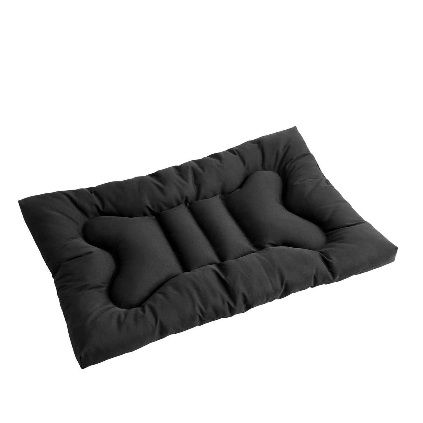 Chew Proof Indestructible Dog Bed for Aggressive Chewers Waterproof Durable Dog Crate Pad,Washable Tough Pet Mats for Kennel Machine Washable Black (Black, M-18''x29'')