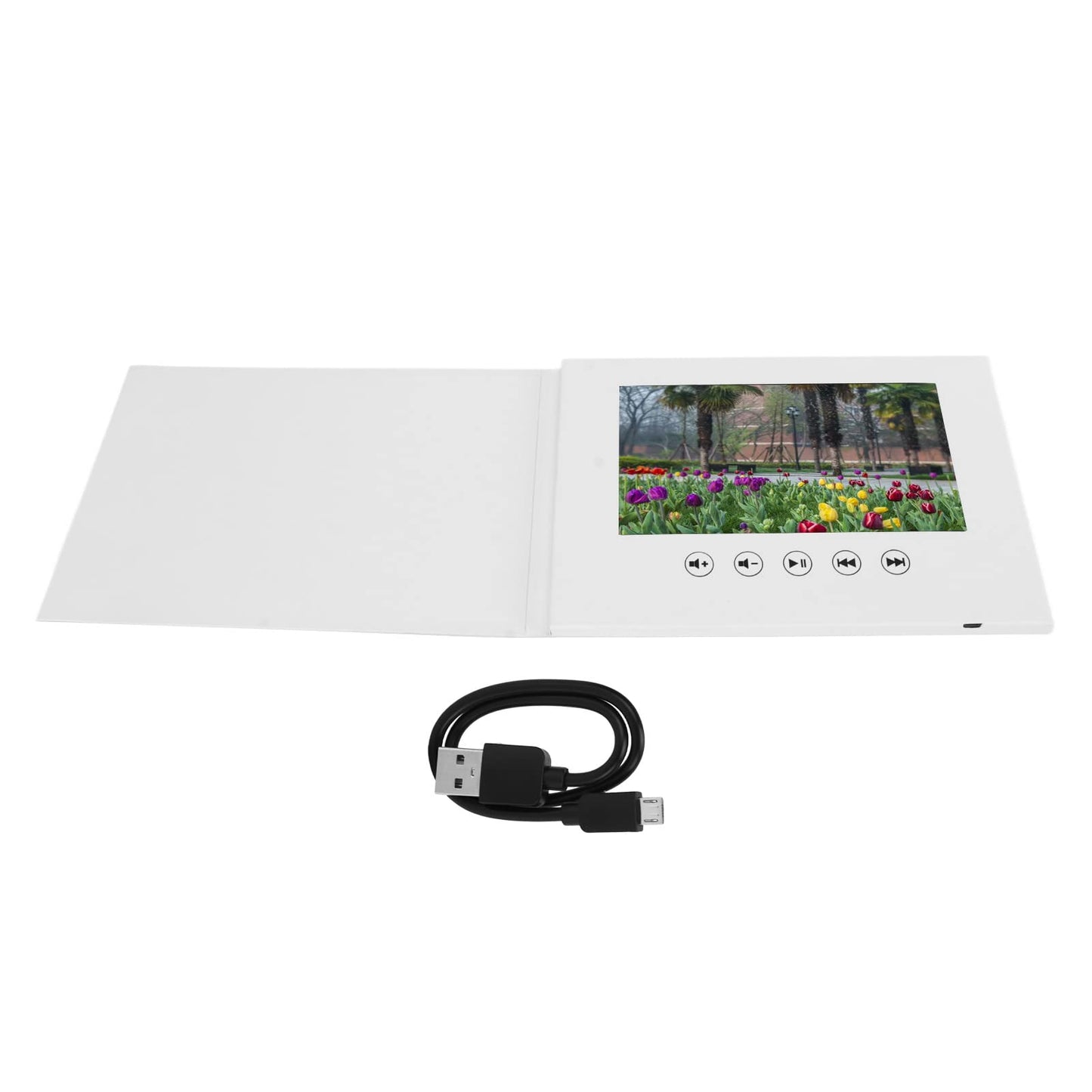 Video Greeting Card, Electronic Greeting Card with LCD Screen, 128M Memory Video Brochure for Father Day Mother Day Christmas Anniversary, Thanks Cards Rechargeable (7 Inch 1500mAh)