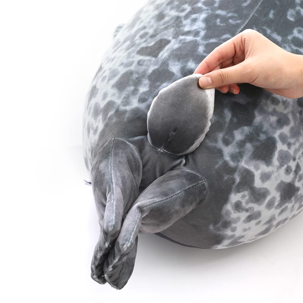 Chubby Blob Seal Plush Toy Pillow Stuffed Ocean Animal Soft Hugging Pillow Dolls Toys Gifts for Kids Boys Girls (60CM/23.6")