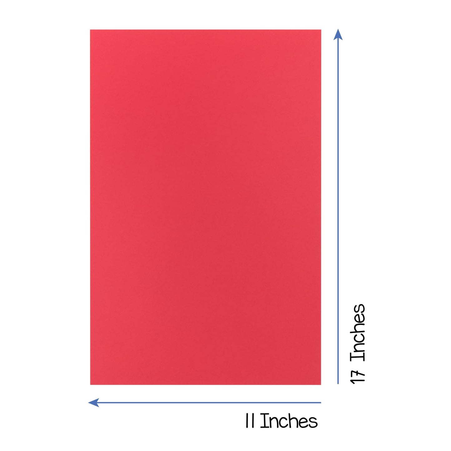 Hygloss Red Bright Colored Cardstock - 11x17-Inch, 50 Sheets, 65 lb/ 176 GSM, Fade-Resistant, Acid-Free Color Card Stock Paper