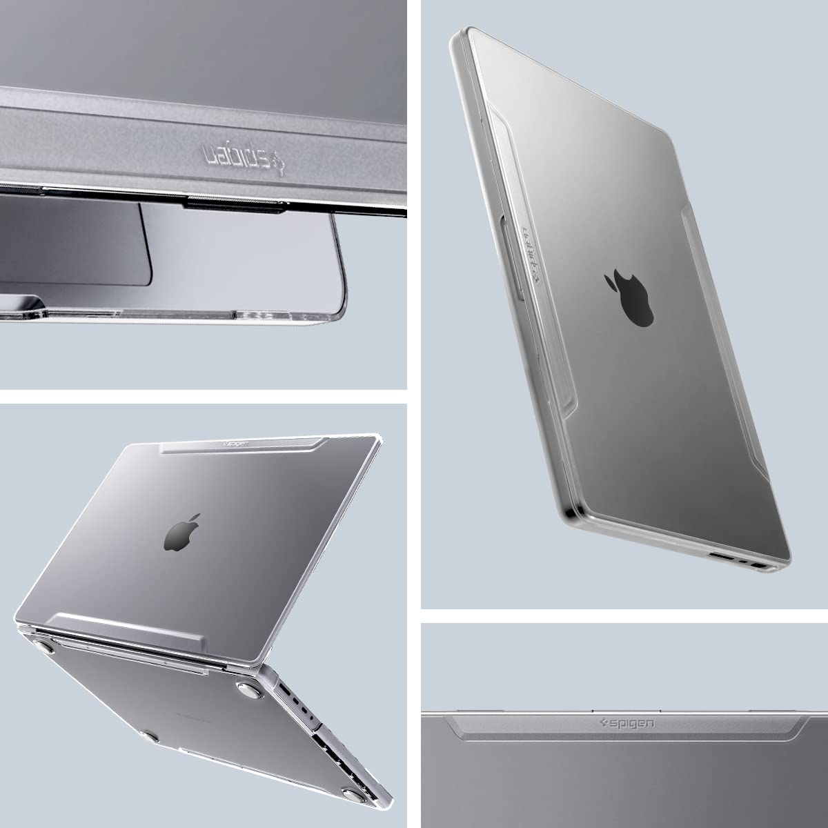 Spigen for MacBook Pro 16 inch case M5 Pro/Max (2026) M4/M3/M2/M1 Pro/Max (2024-2021) A3403 A3186 A2780 A2485, Thin Fit Transparent Protective Hard Shell Case, Crystal Clear