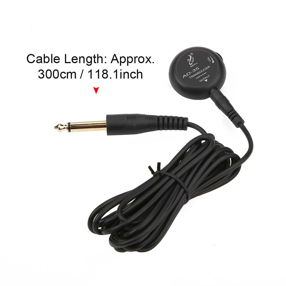 Dilwe Mini Piezo Pickup, Contact Microphone Transducer for Acoustic Guitar Violin Ukelele