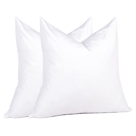 Puredown® Euro Pillows 26 x 26 Goose Feather Square Pillow Inserts-Pack of 2 for Bed Couch and Cushion