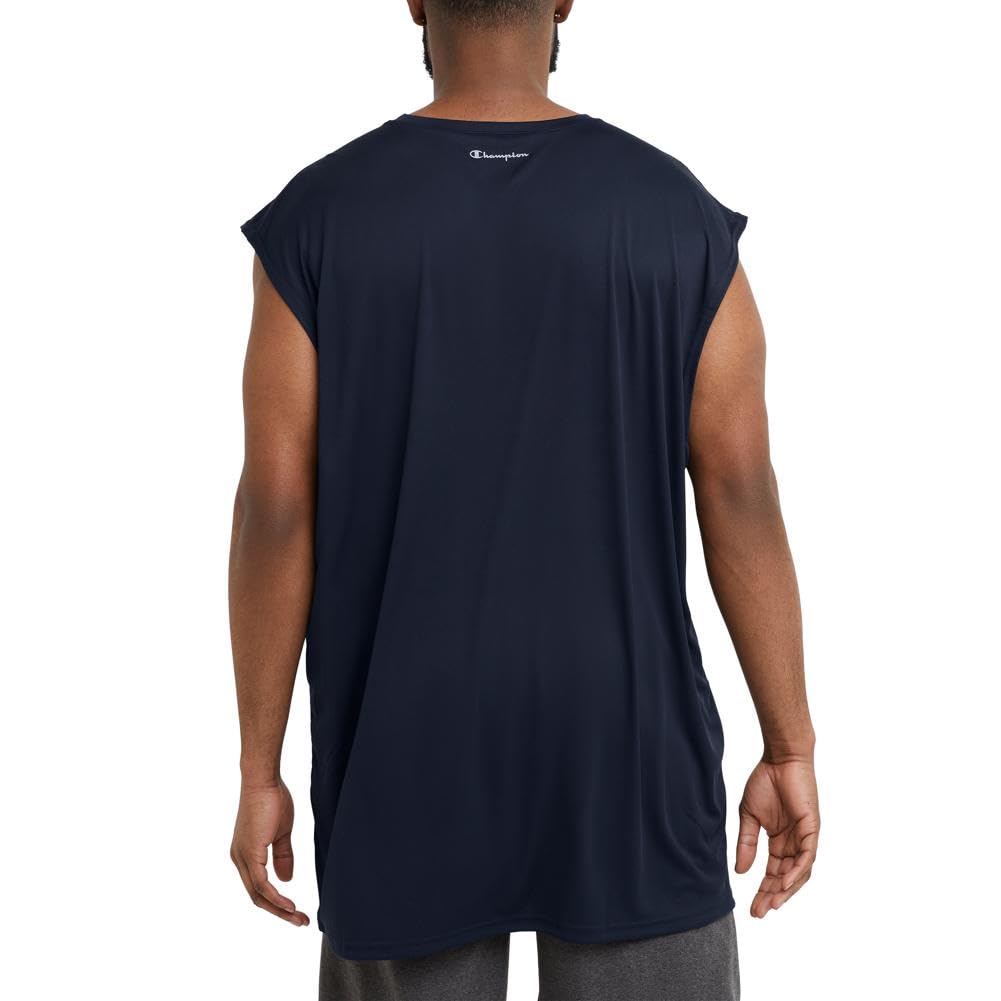 Champion Men's Double Dry Muscle Tank, Men’s Sleeveless Tee, Muscle Tee (Reg. or Big & Tall), Navy, XX-Large Tall