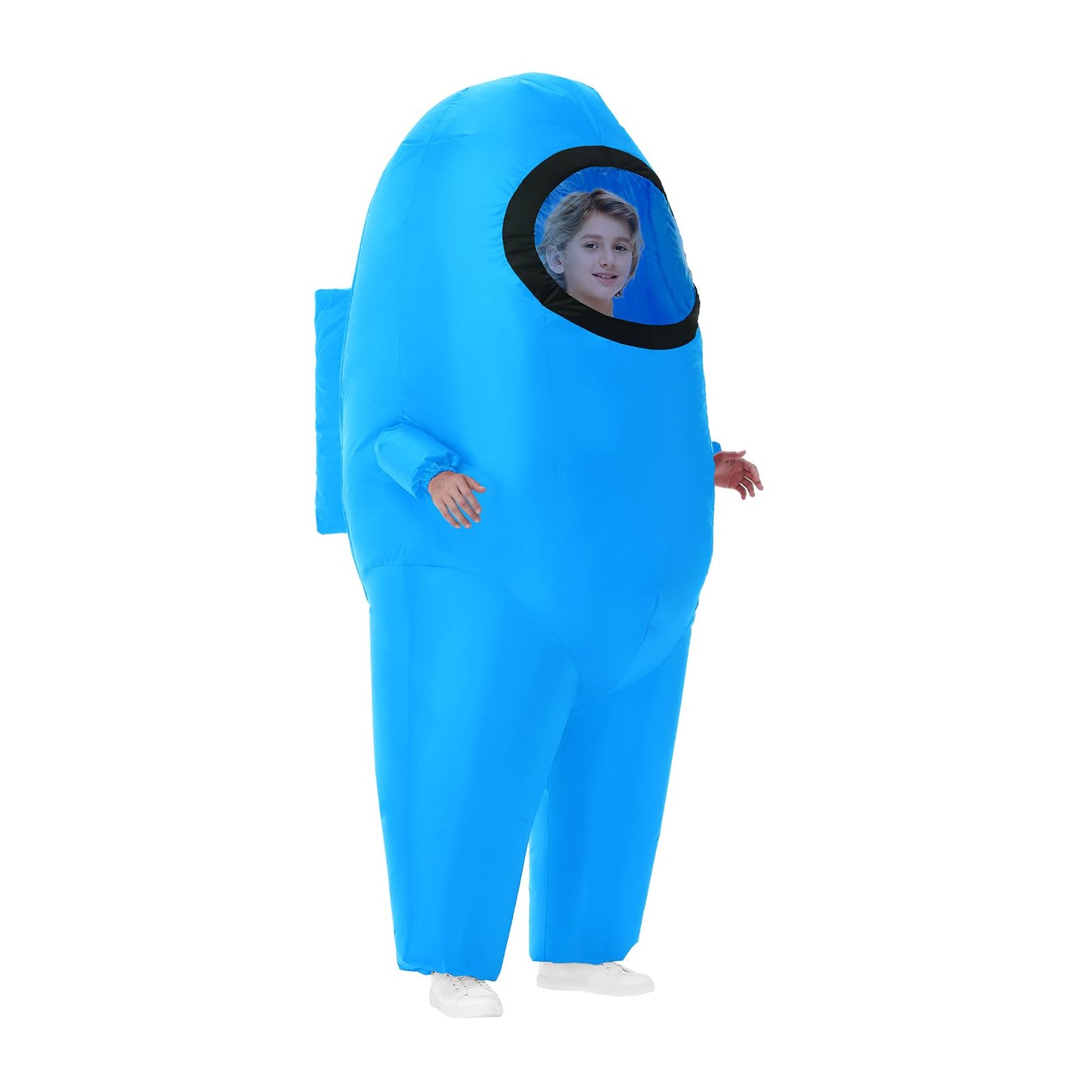 Inflatable Costume for Kids,Halloween Costumes Funny Blow Up Space Suit Costumes,Cosplay Game Fans (Blue)