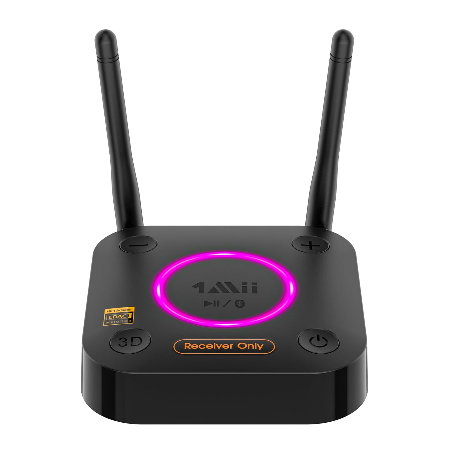 1Mii B06Ultra Bluetooth 5.2 Receiver with LDAC for Hi-Res Wireless Audio, HiFi Bluetooth Audio Adapter w/Audiophile DAC for Old Home Stereo, 3D Surround aptX HD Low Latency, Optical AUX 3.5mm Coaxial