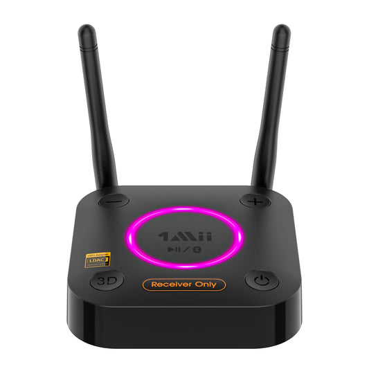 1Mii B06Ultra Bluetooth 5.2 Receiver with LDAC for Hi-Res Wireless Audio, HiFi Bluetooth Audio Adapter w/Audiophile DAC for Old Home Stereo, 3D Surround aptX HD Low Latency, Optical AUX 3.5mm Coaxial