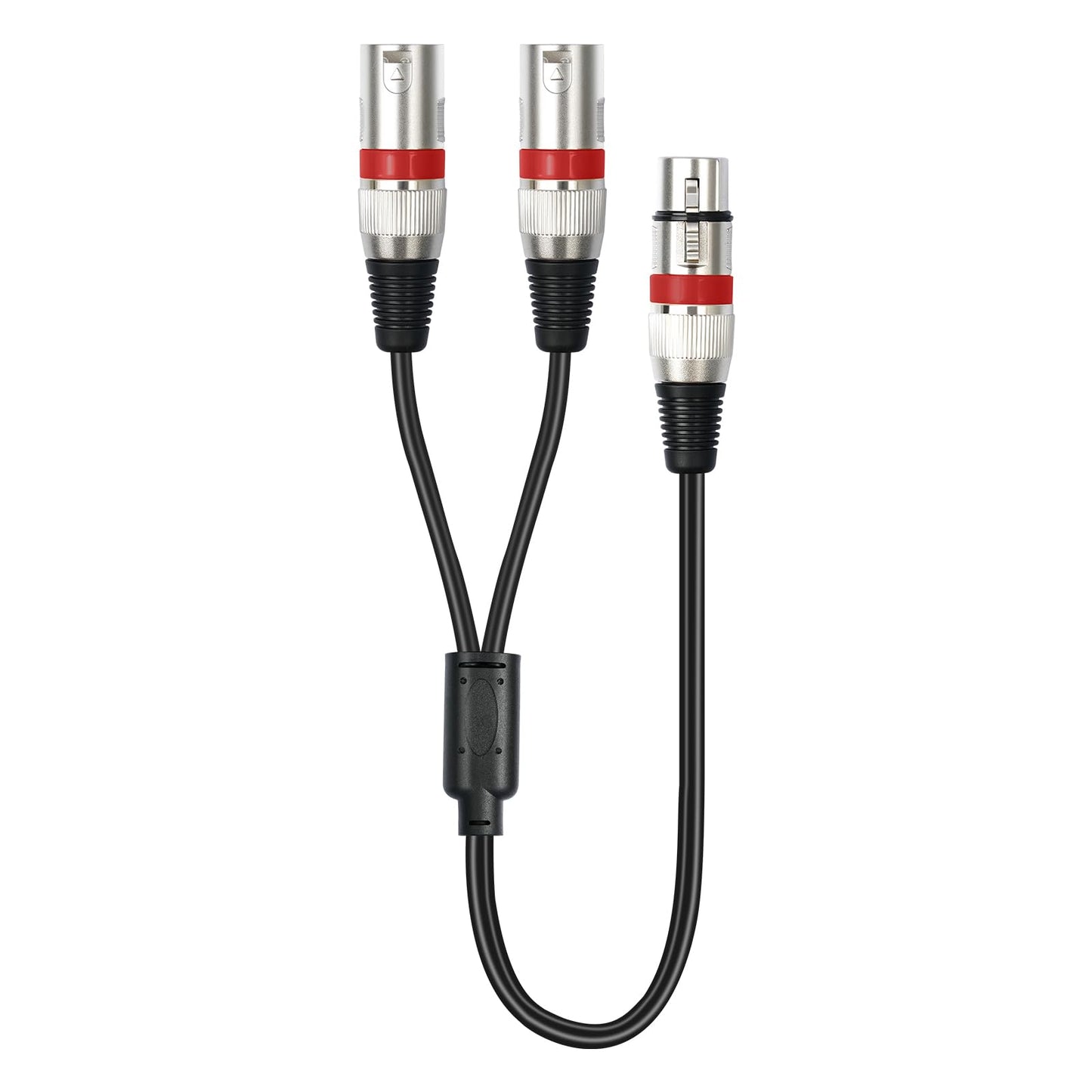 HUALEU 5Pack 5 Color 1.5FT XLR Female to Dual XLR Male Y Splitter Cable, Female XLR to 2 Male XLR Y Cable,XLR Splitter 1 Female to 2 Male for Micphone Mixer