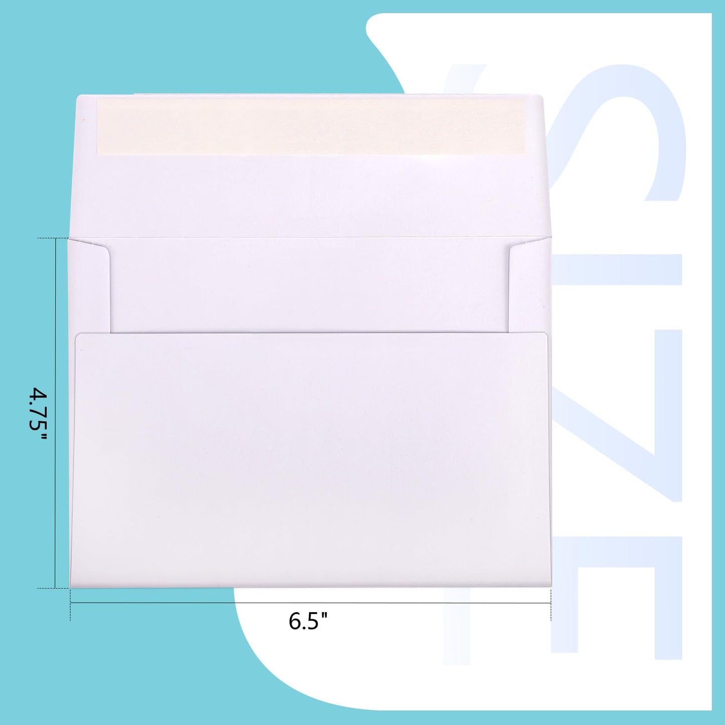 Outdoramic A6 Envelopes Self Seal 500 Pack - 4.75x6.5 White Invitation Envelopes Bulk for 4x6 Postcard, Wedding, RSVP, Thank You Notes, Announcements, Greeting Cards, Photos